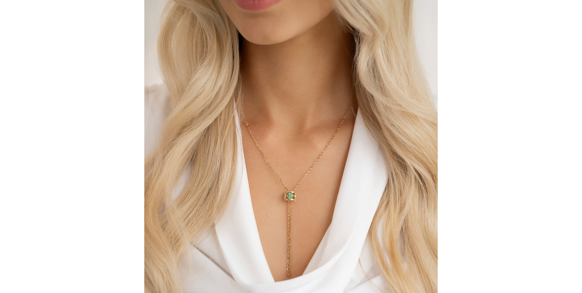 Náhrdelník s diamantmi a rubínmi Amea