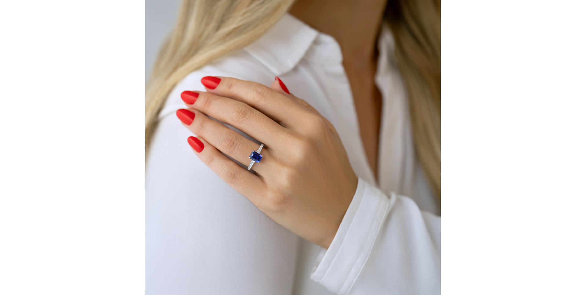 Prsteň s diamantmi a tanzanitom Majestic Imagination