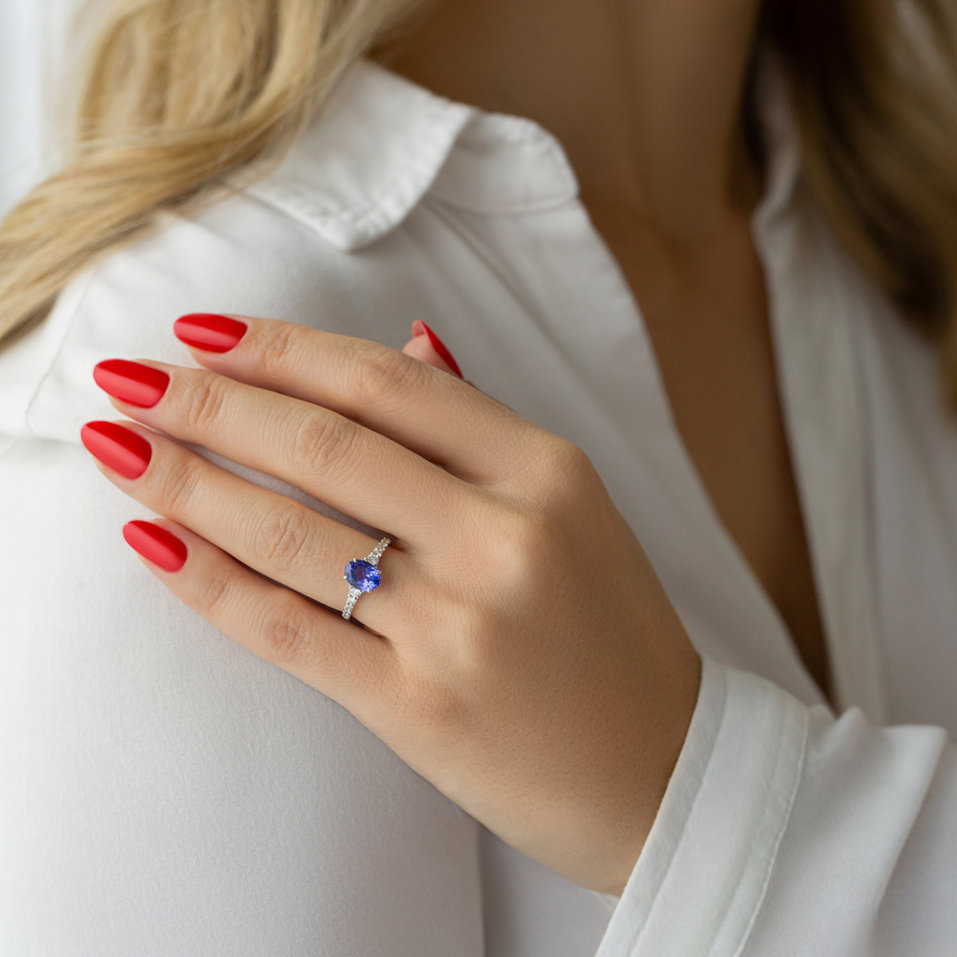 Prsteň s diamantmi a turmalínom Shimmering dazzle