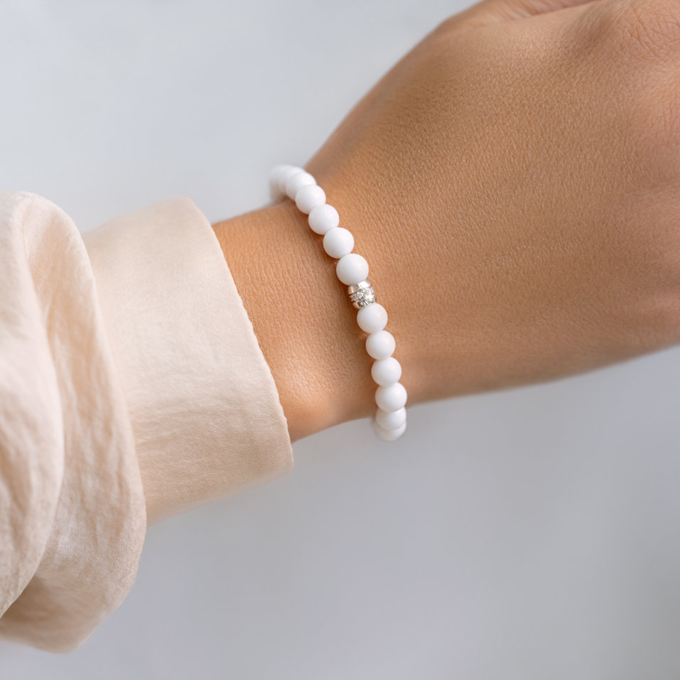 Náramok s diamanmti a achátmi Whispers of Winter