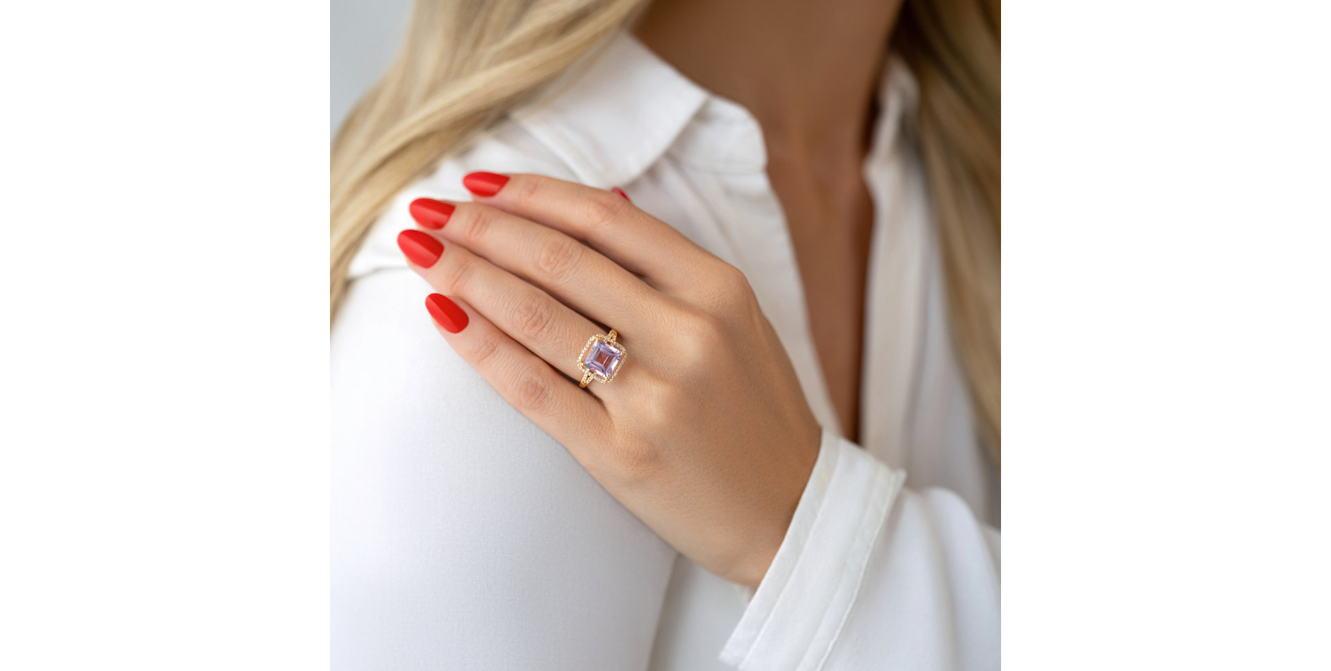 Prsteň s diamantmi a ametystom Unicum Amuletum