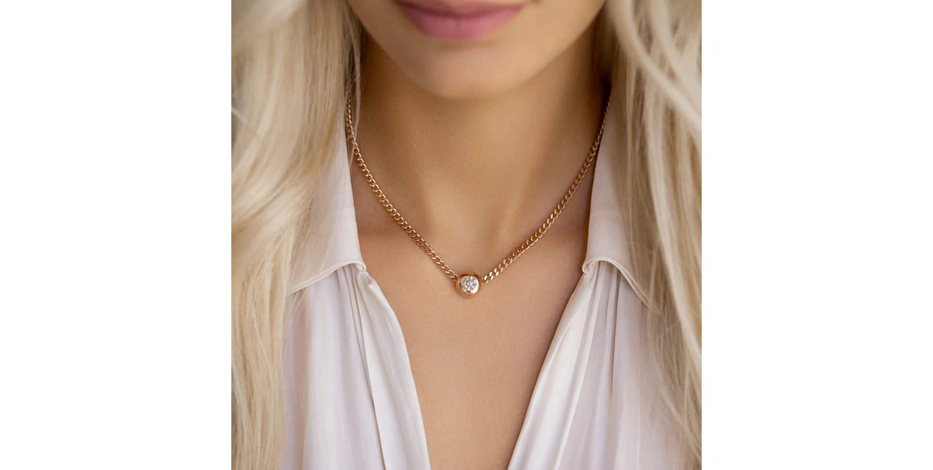 Náhrdelník s diamantom Circle of Clarity