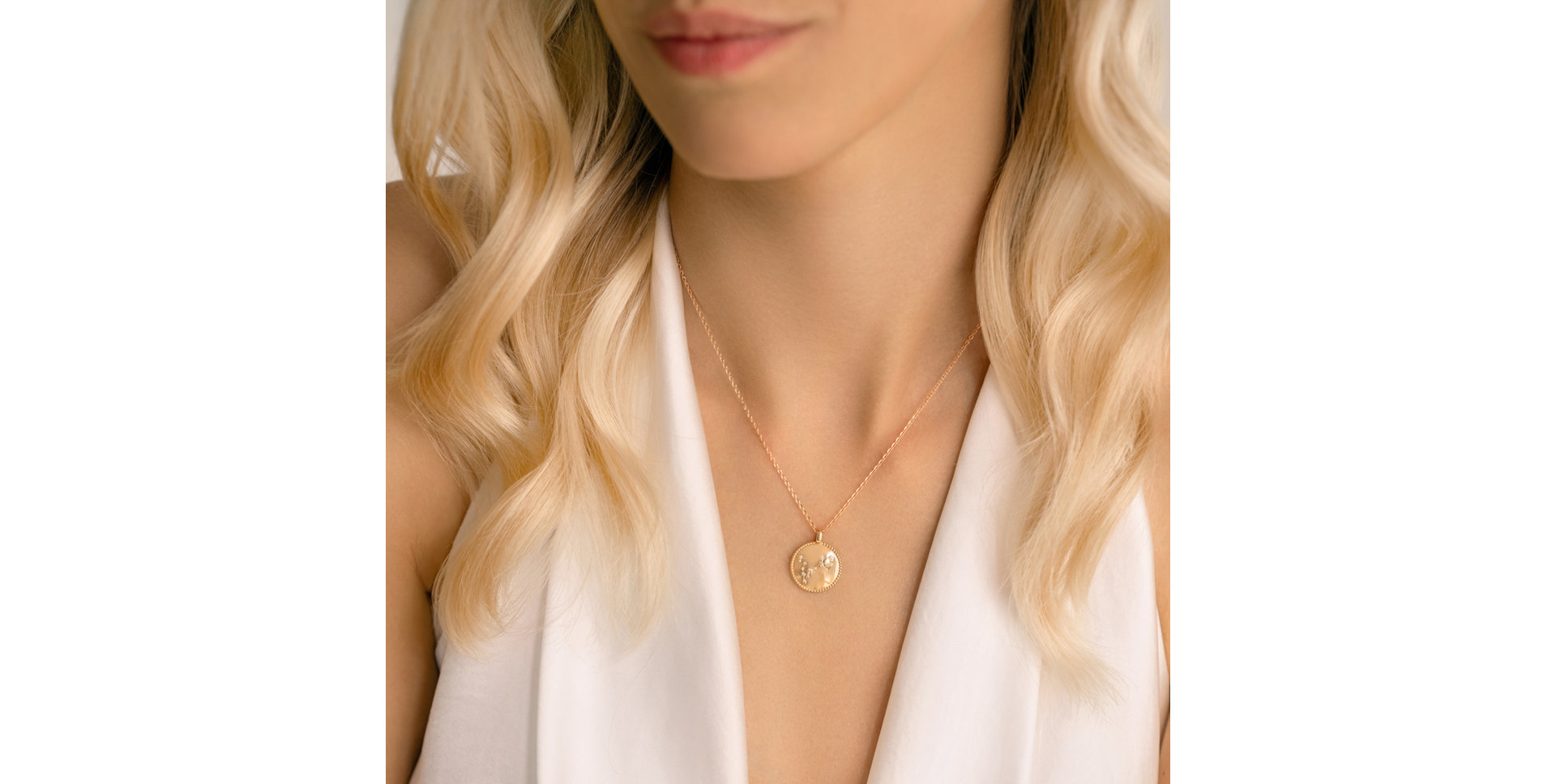 Náhrdelník s diamantmi Zodiac Sign Pisces