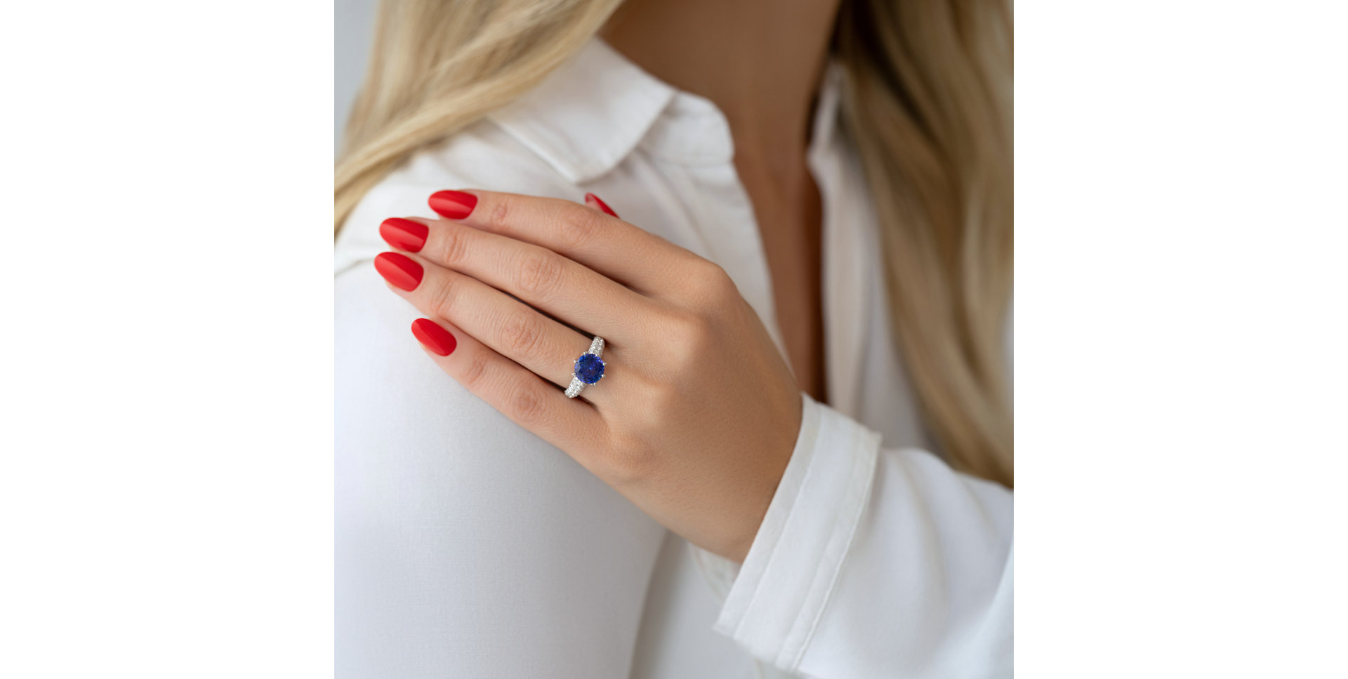 Prsteň s diamantmi a tanzanitom Adorned Soul