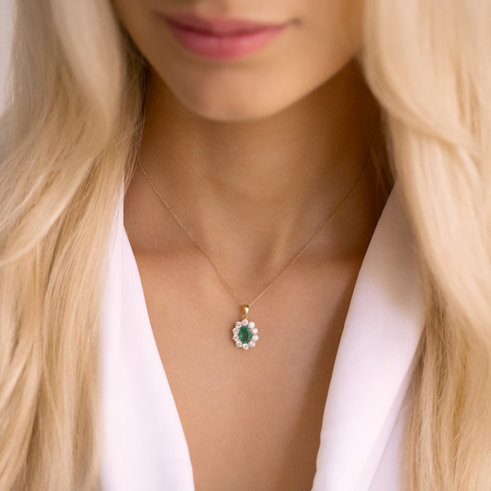 Prívesok s tanzanitom a diamantmi Goddess Elegance