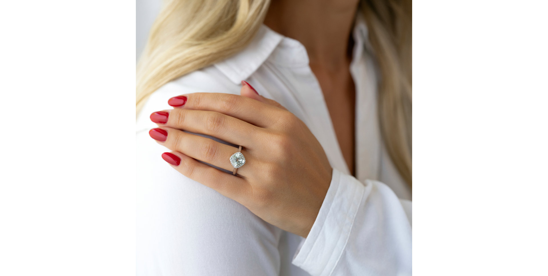 Prsteň s ametystom a diamantmi Marin