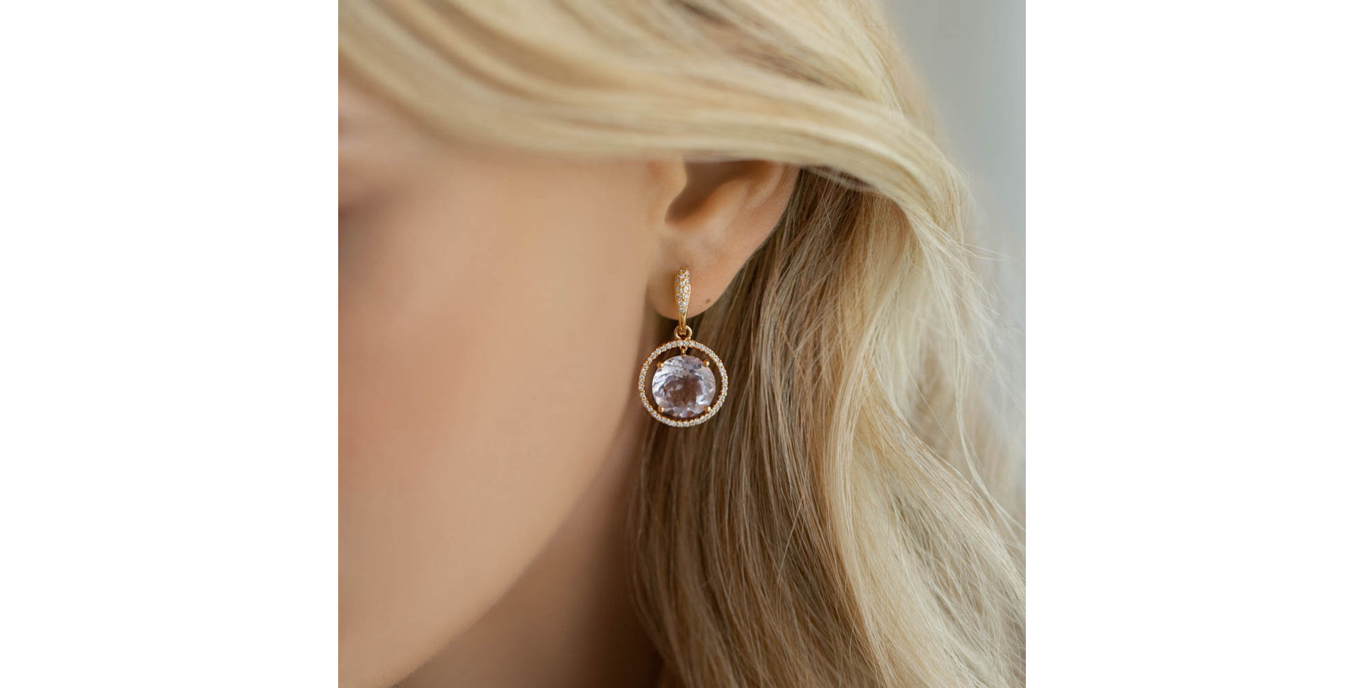 Náušnice s ametystom diamantmi Sissi