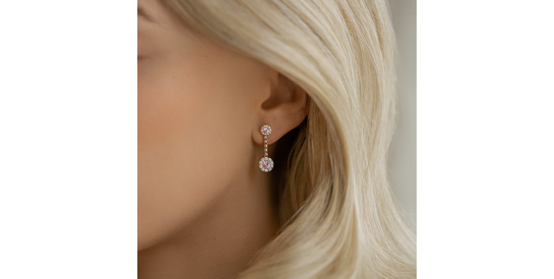 Náušnice s zafírom a diamantmi Callie