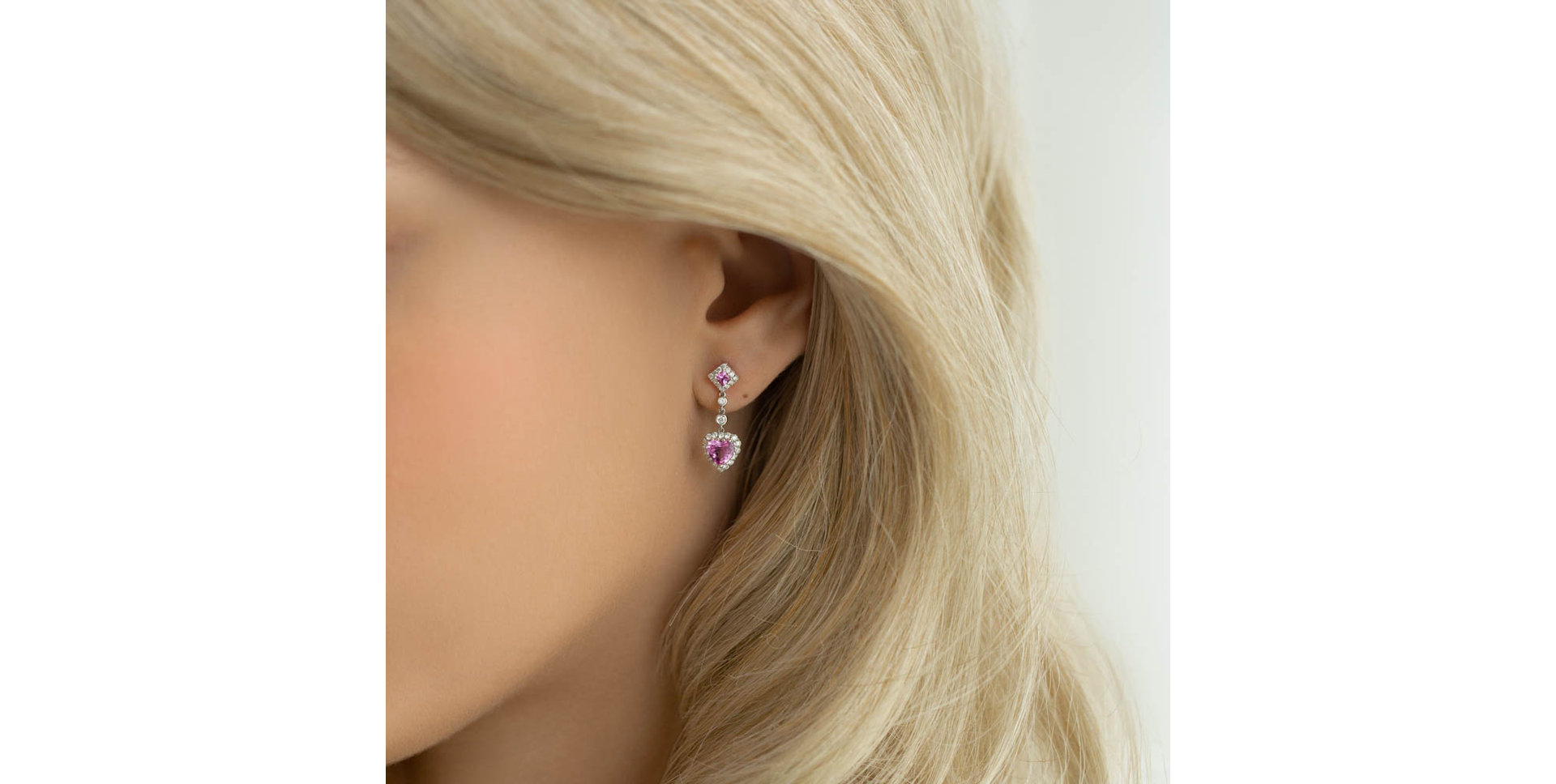 Náušnice s zafírom a diamantmi Teagan