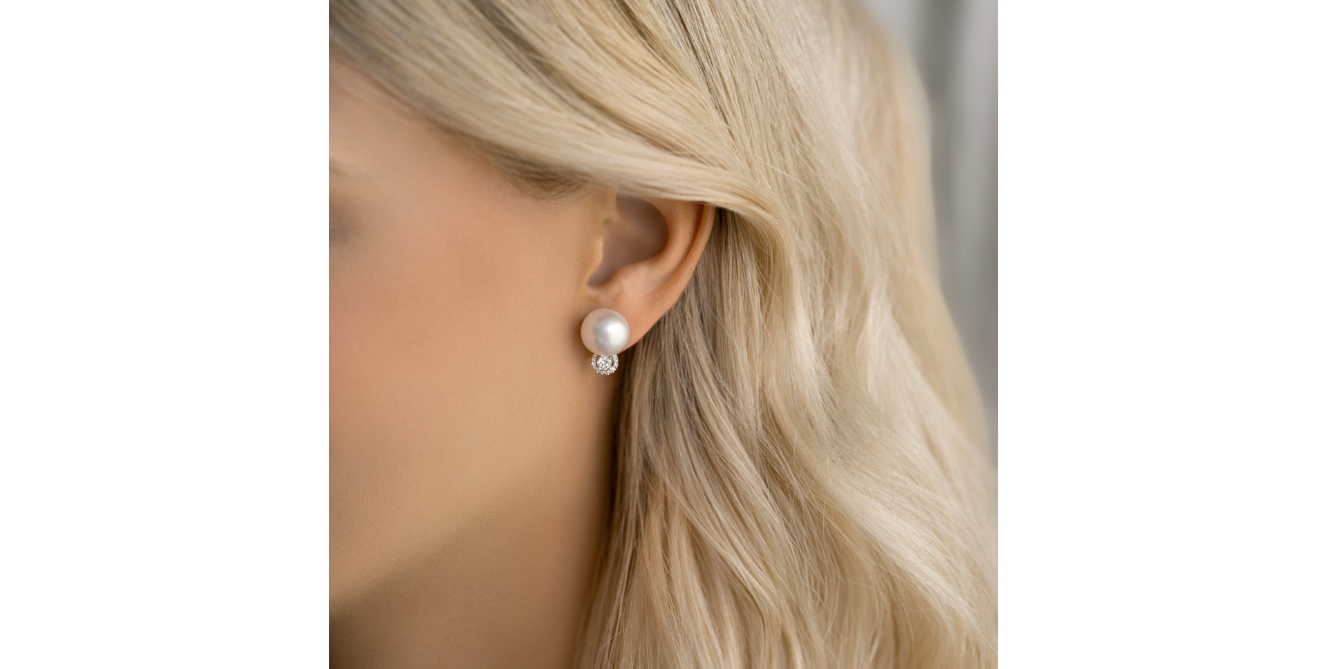 Náušnice s perlou a diamantmi Ocean Pearl Glory