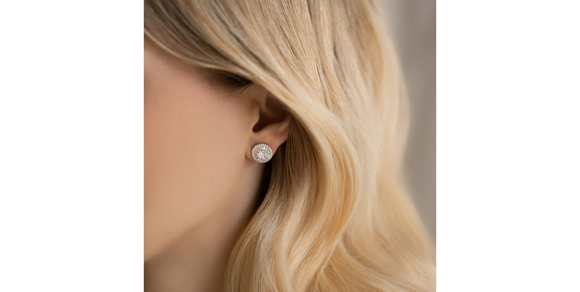 Náušnice s diamantmi Diamond moon
