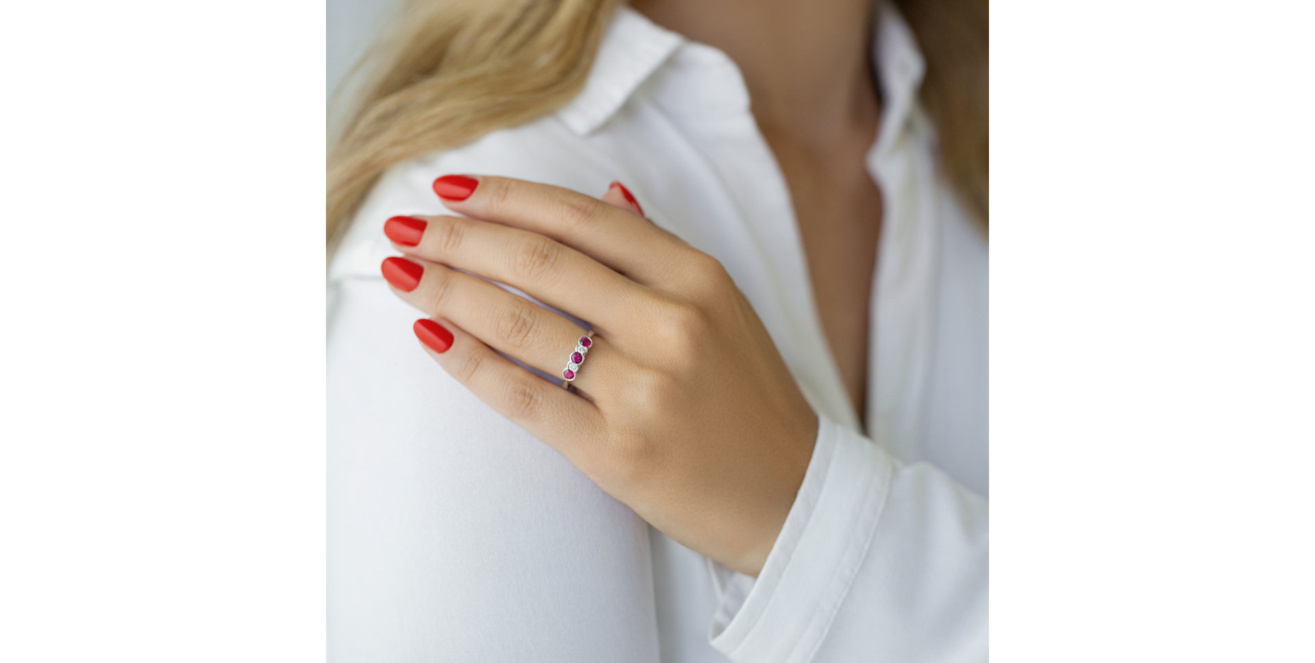 Prsteň s diamantmi a rubínmi Maximilien