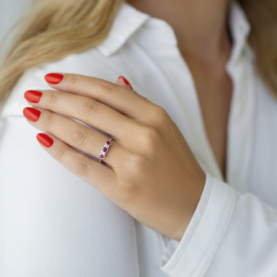 Prsteň s diamantmi a rubínmi Maximilien