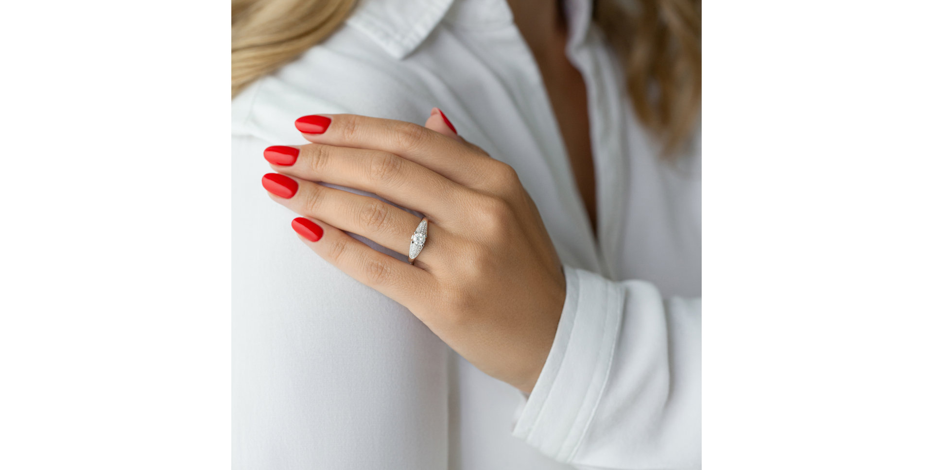 Prsteň s diamantmi Star Rain