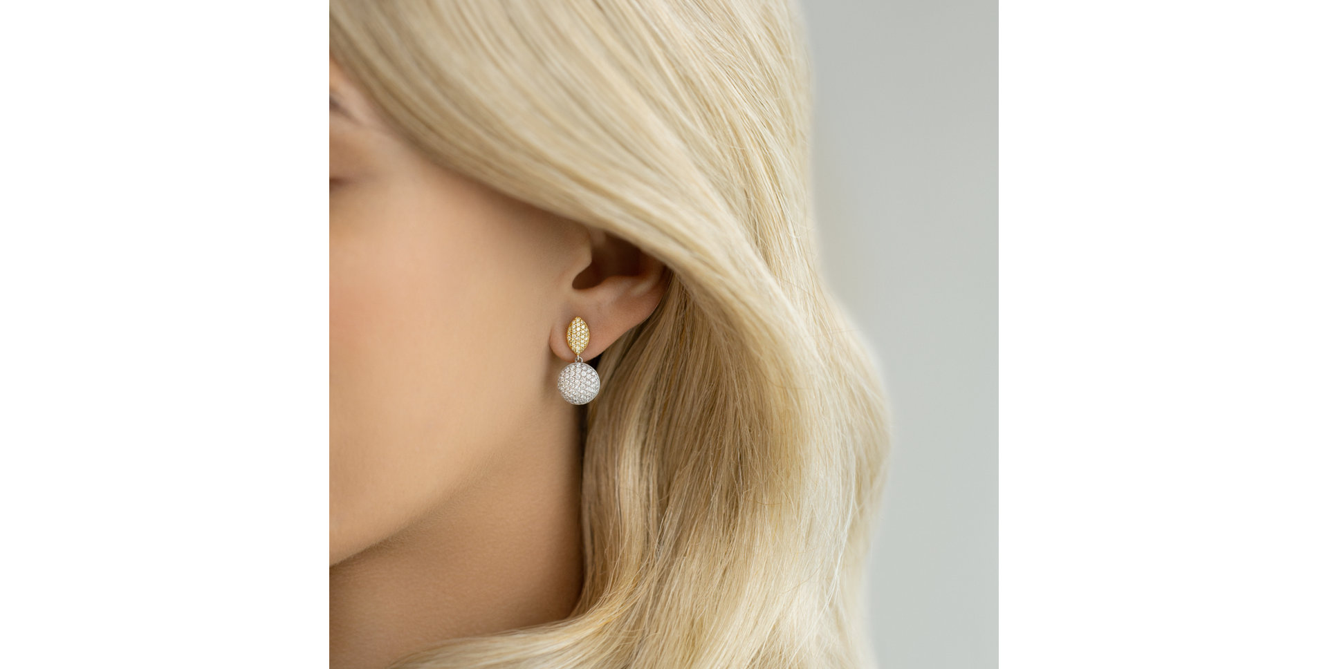 Náušnice s diamantmi Ganesh