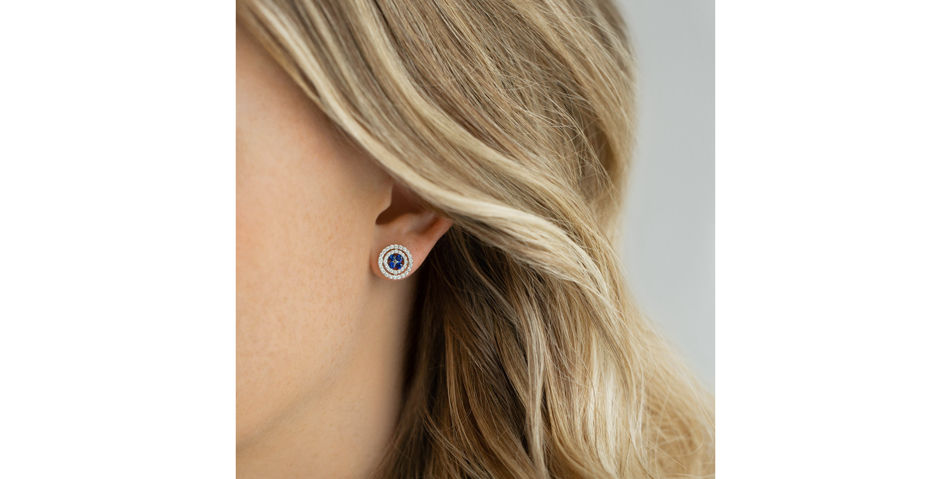 Náušnice s diamantmi a zafírmi Susanna
