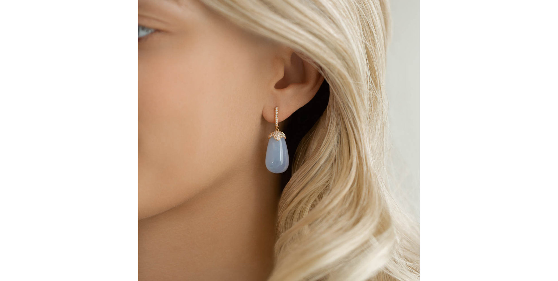 Náušnice s ruženínom a diamantmi Soraya