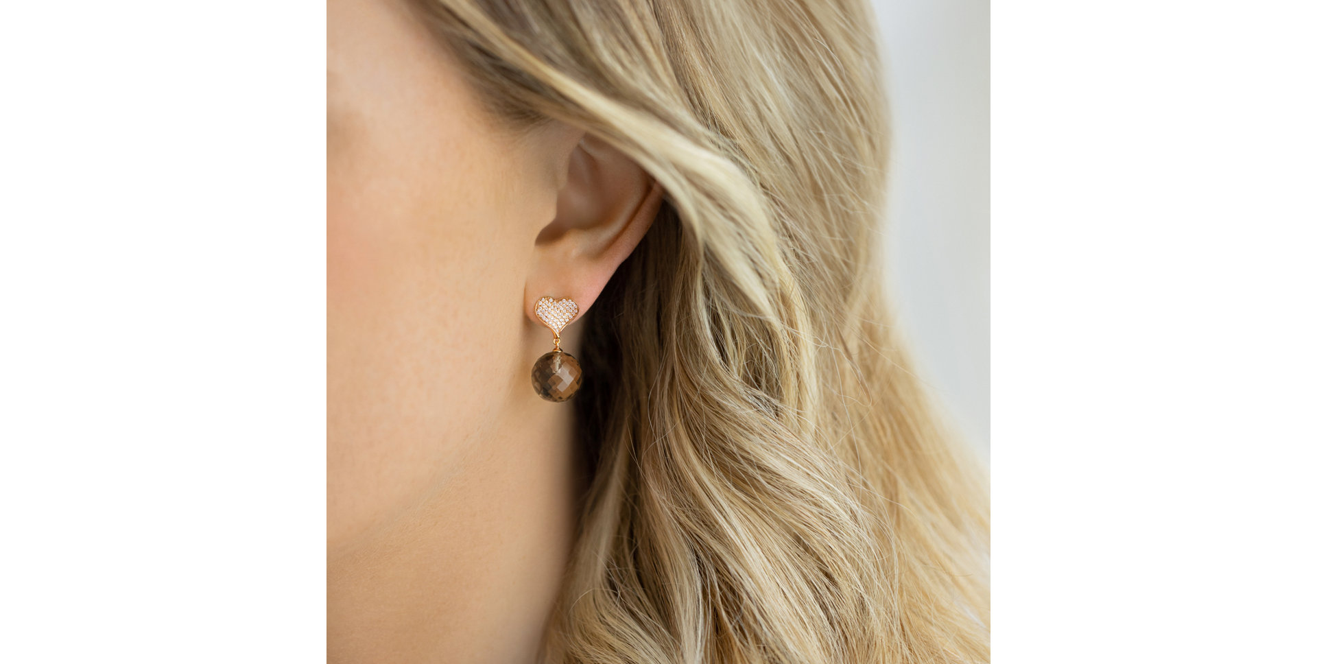 Náušnice s quartzom a diamantmi Voidwoken