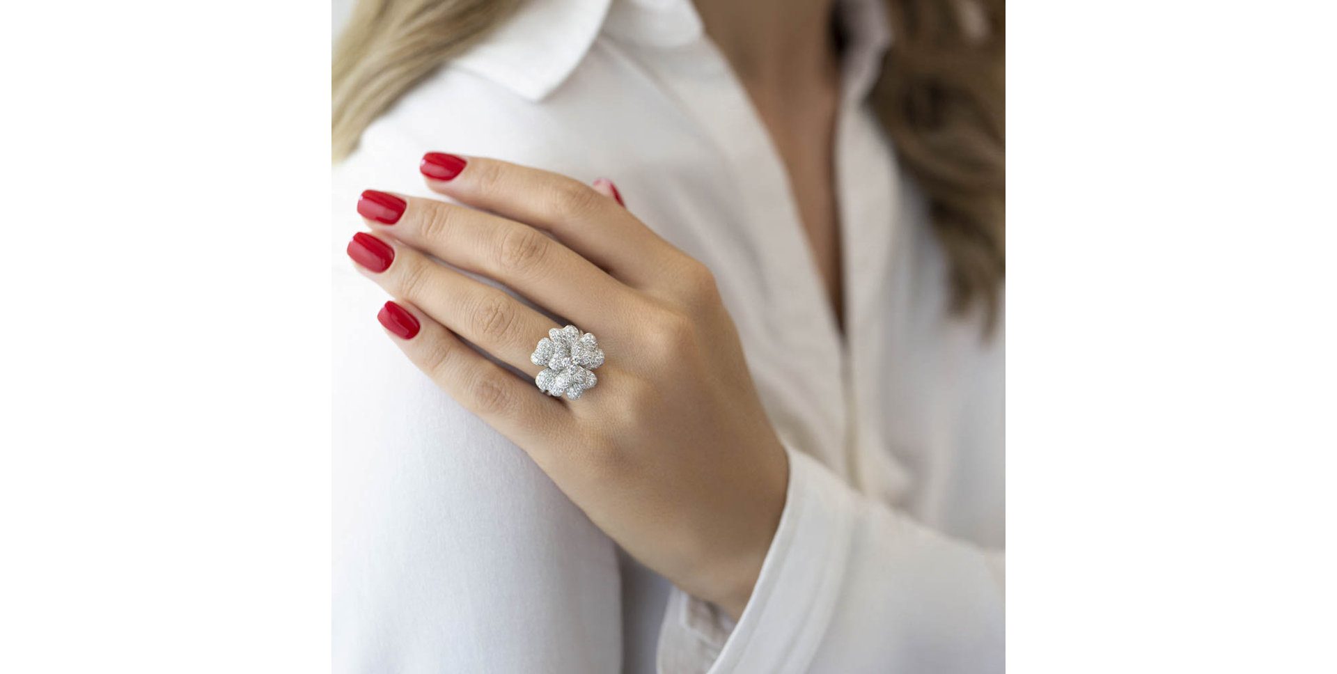 Prsteň s diamantmi Floretta