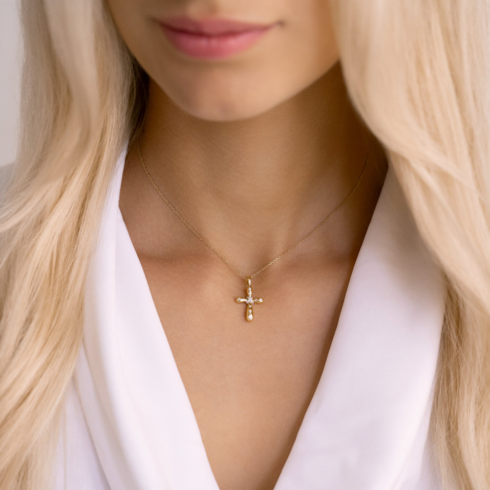 Prívesok s diamantmi Magic Cross