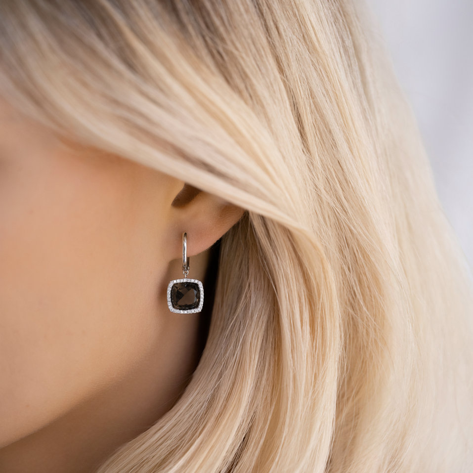 Náušnice s ametystom diamantmi Severed Fate