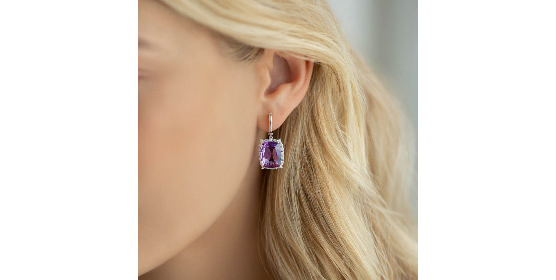 Náušnice s quartzom a diamantmi Hawthorn