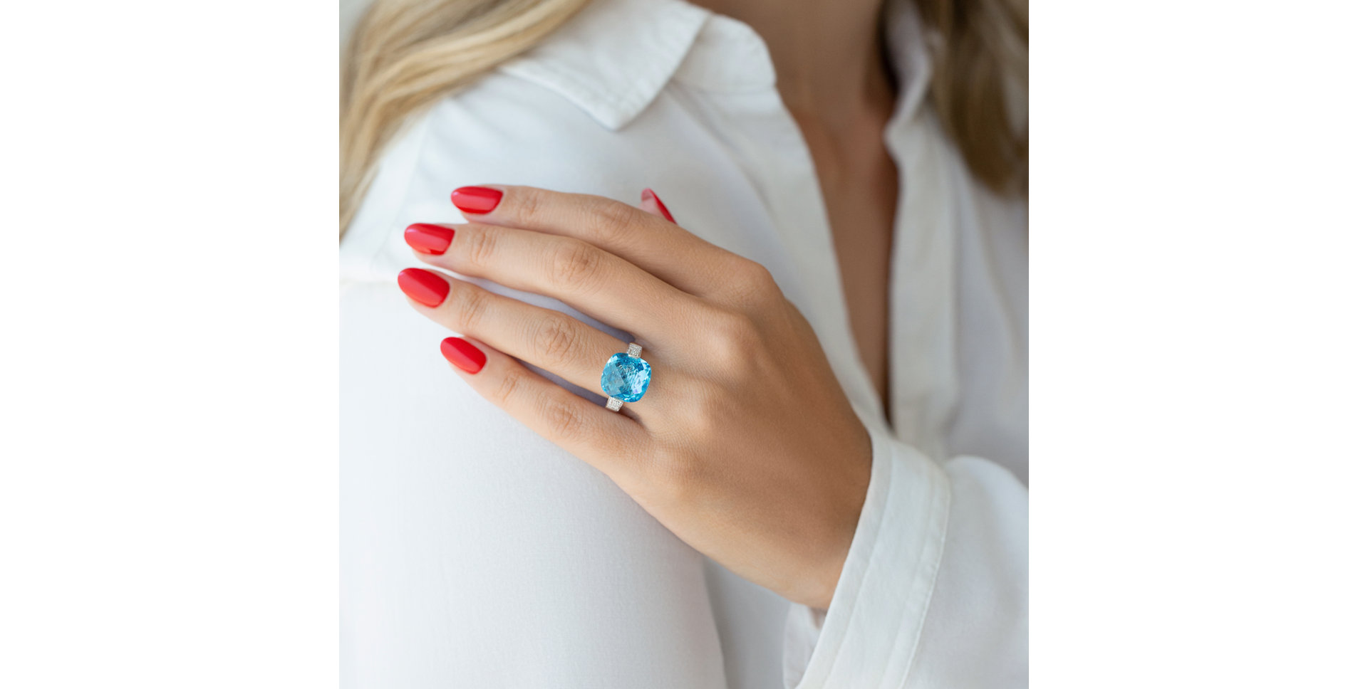 Prsteň s topásom a diamantmi Luckstone