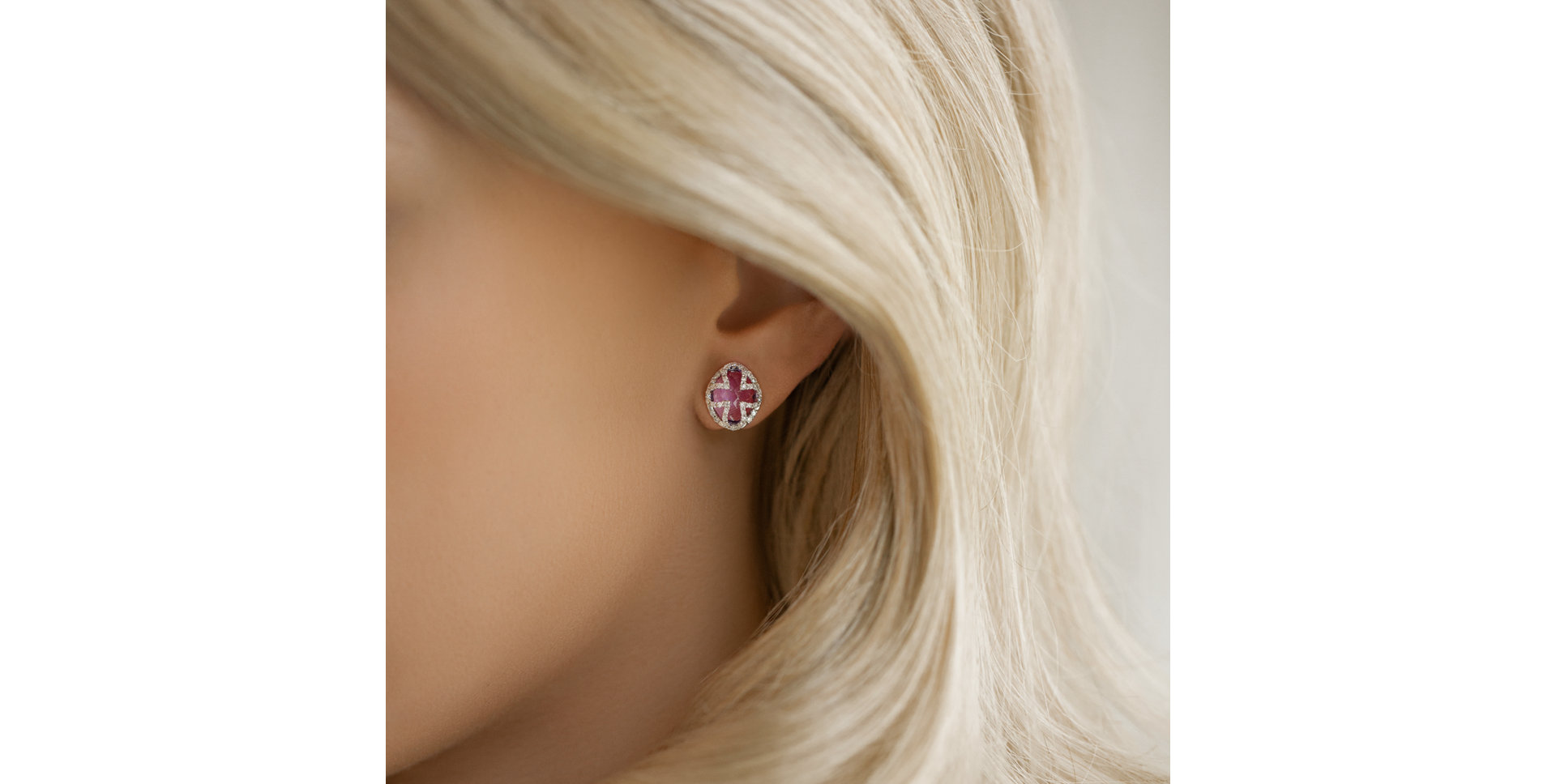 Náušnice s ametystom diamantmi Hamilton