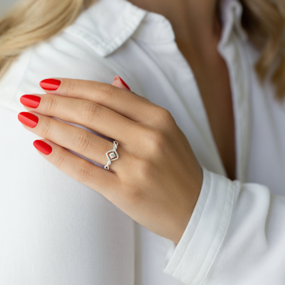 Prsteň s diamantmi Silence of Luxury