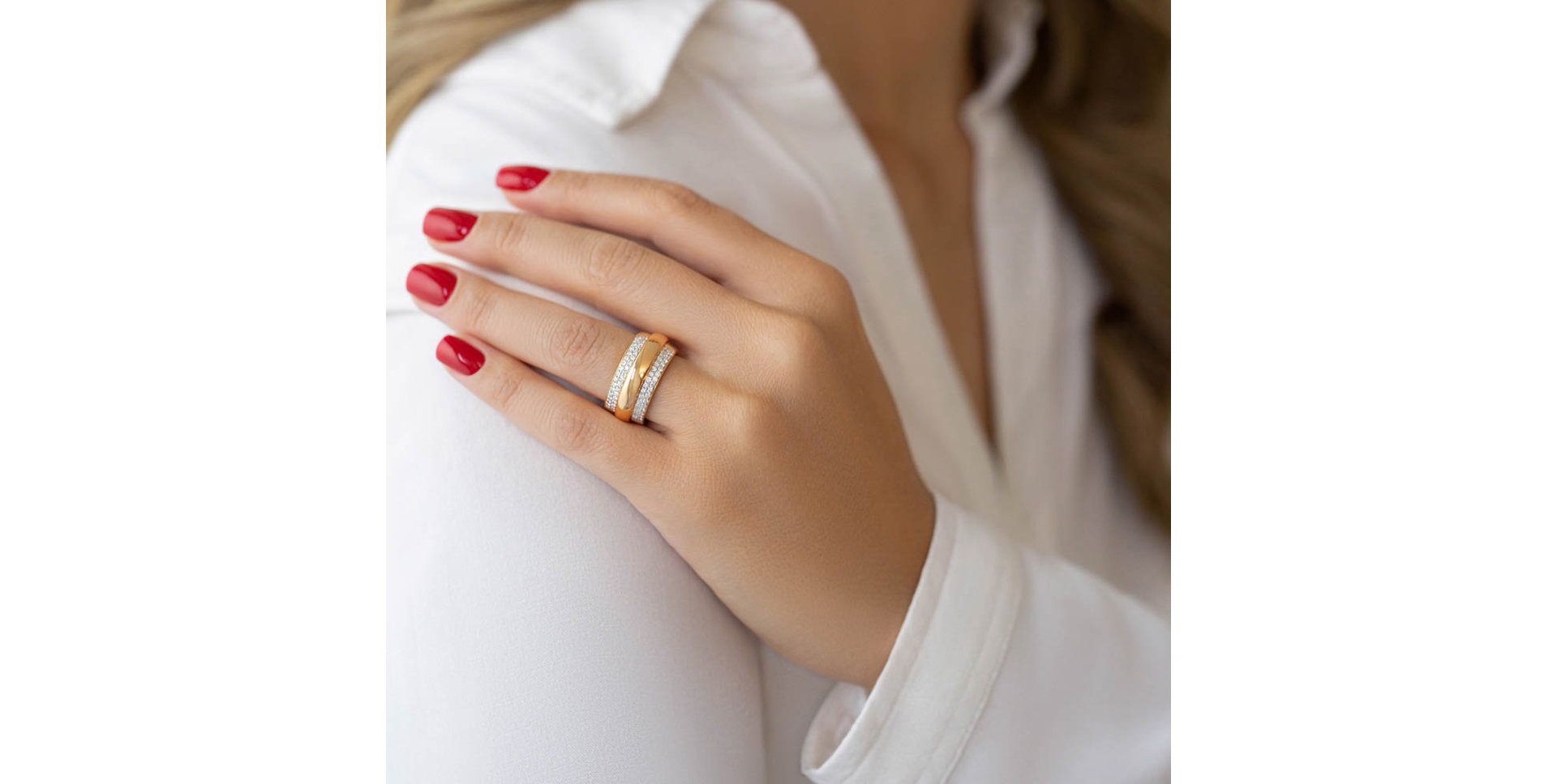 Prsteň s diamantmi Medelane