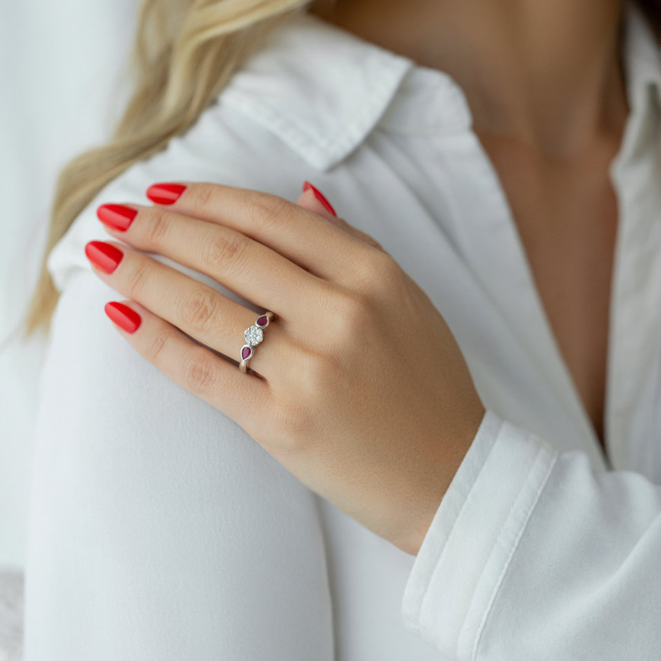 Prsteň s diamantmi a smaragdmi Heaven Princess