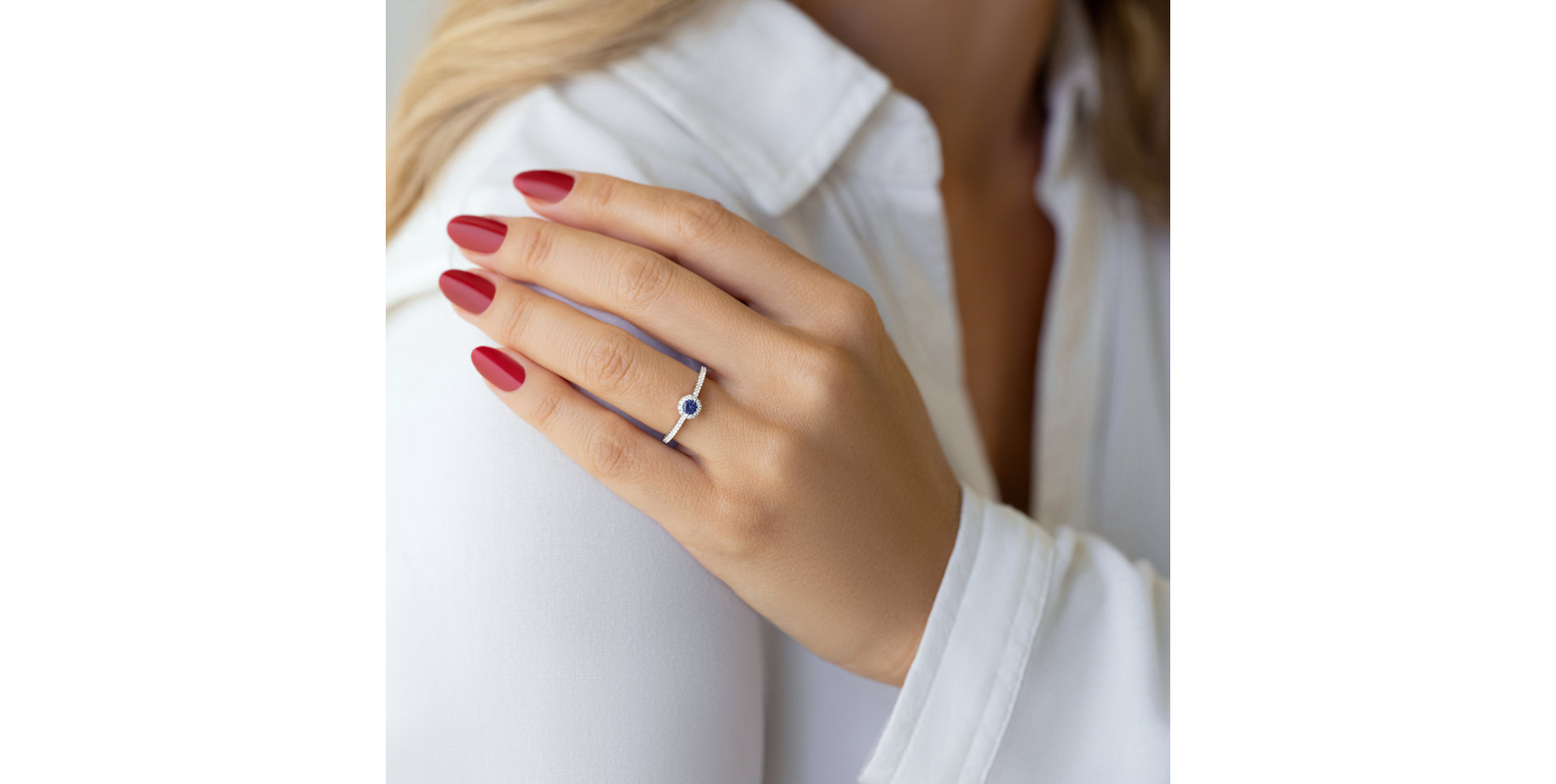 Prsteň s zafírom a diamantmi Briliance Dedication