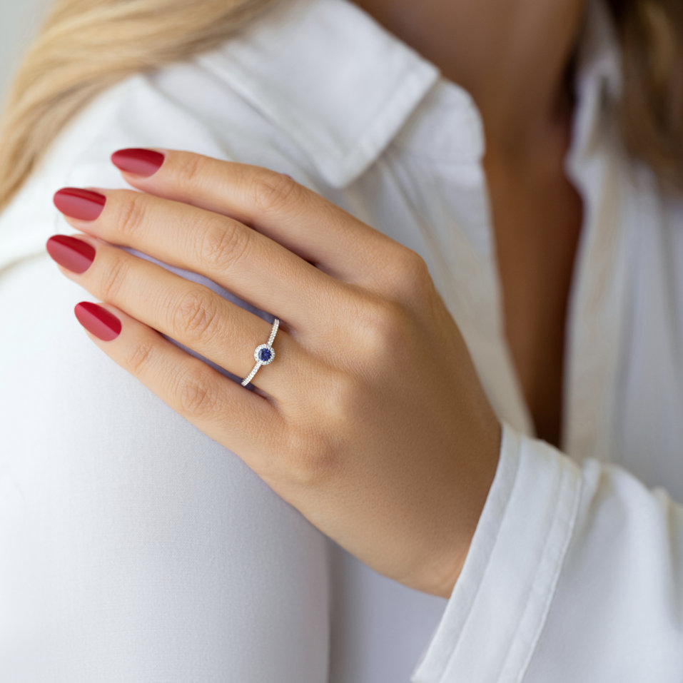 Prsteň s zafírom a diamantmi Briliance Dedication