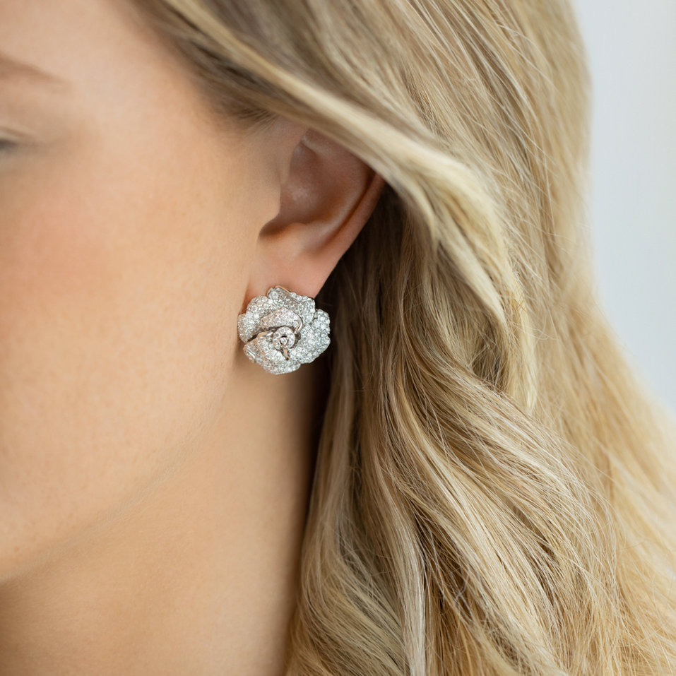 Náušnice s diamantmi Ice Queen