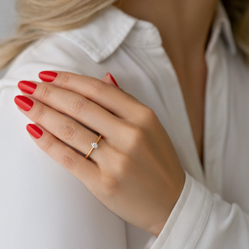 Prsteň s diamantom Euphemia