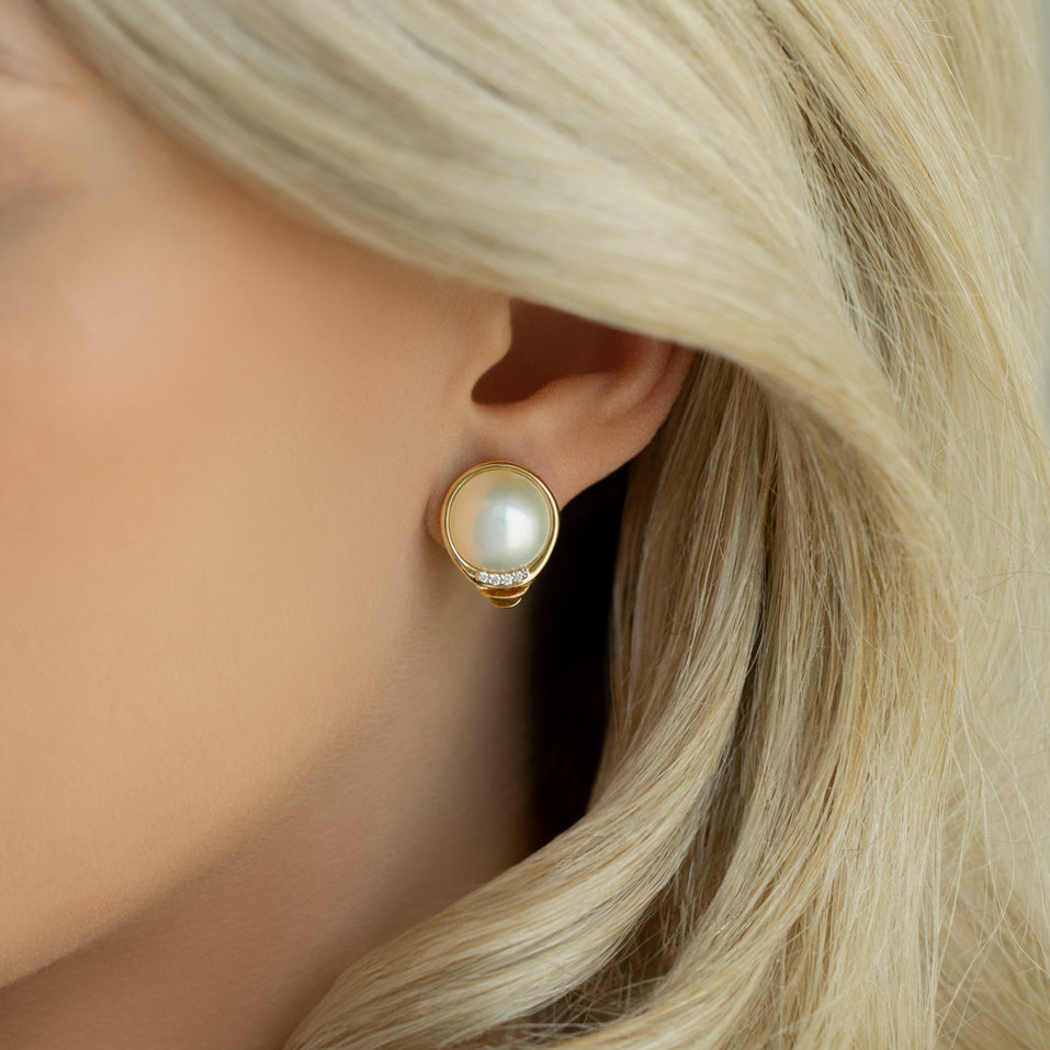 Náušnice s perlou a diamantom Coast for Luisa