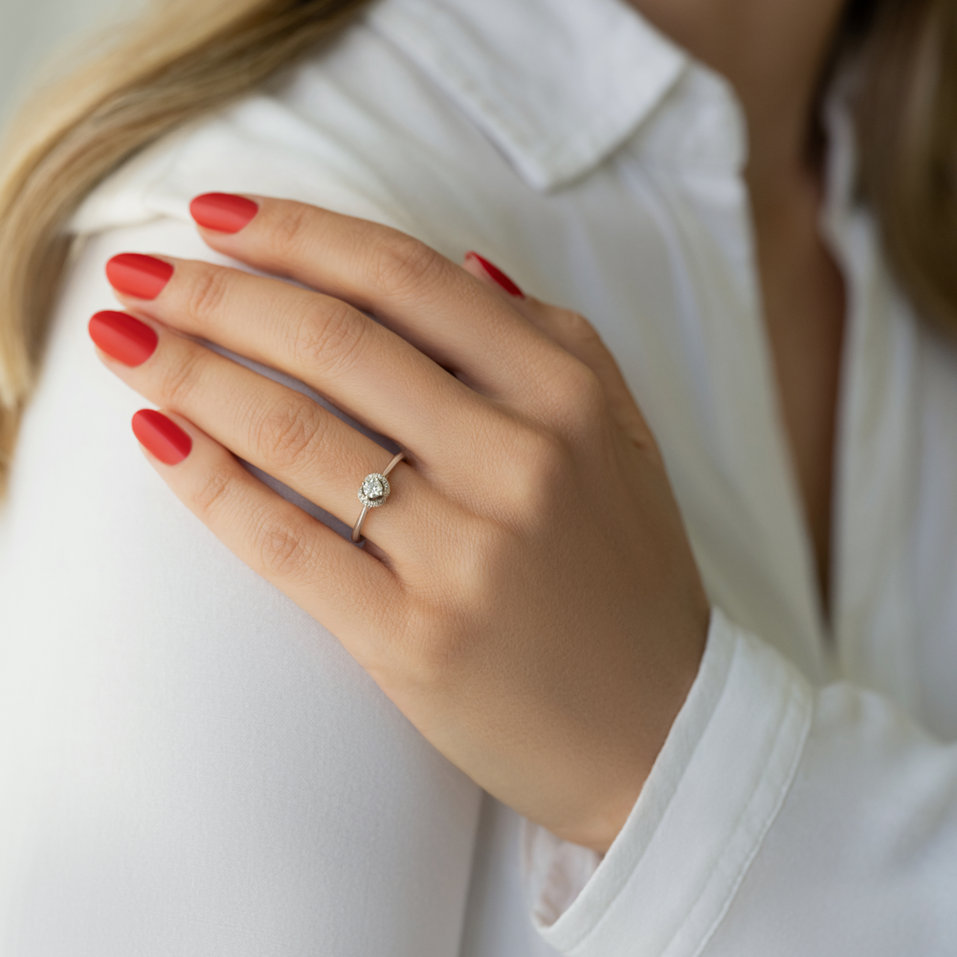 Prsteň s diamantmi Lonely Saddnes