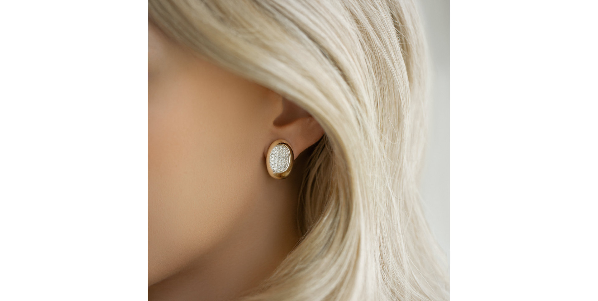 Náušnice s diamantmi Magnetizing