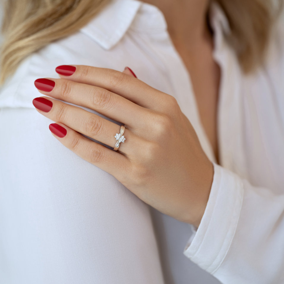 Prsteň s diamantmi Mélodie