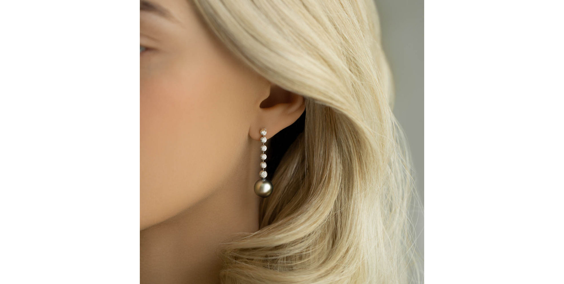 Náušnice s perlou a diamantmi Danatile