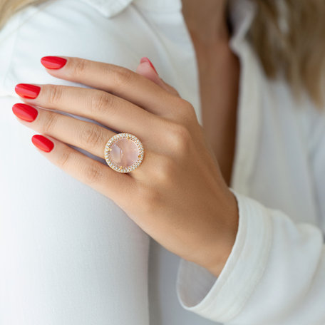 Prsteň s ruženínom a diamantmi Pink Princess