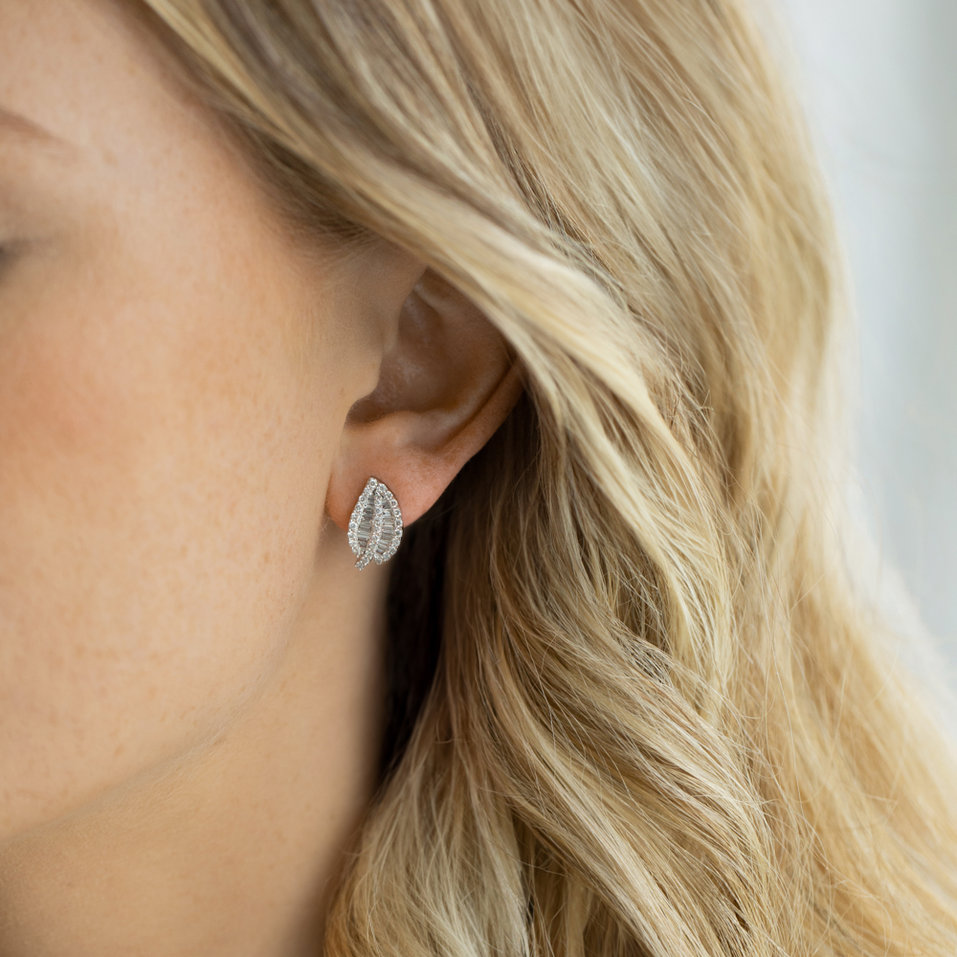 Náušnice s diamantmi Snowdrop