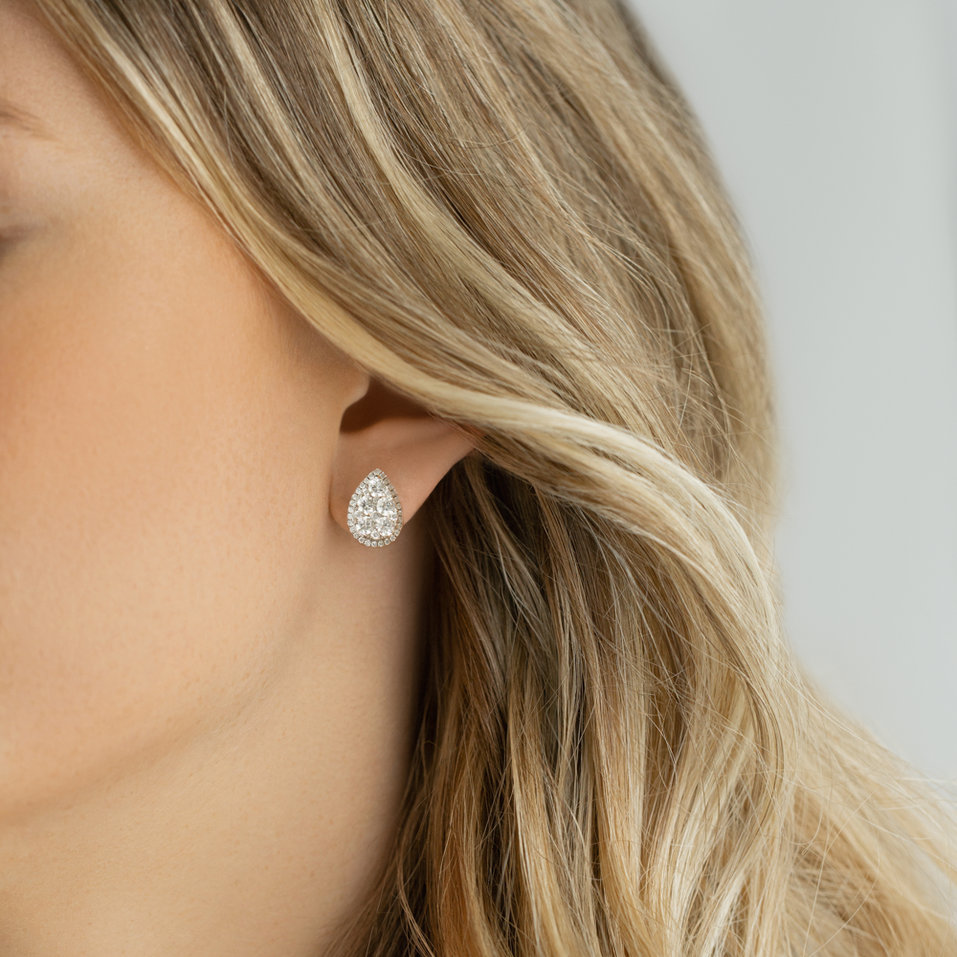 Náušnice s diamantmi Goddess Tears