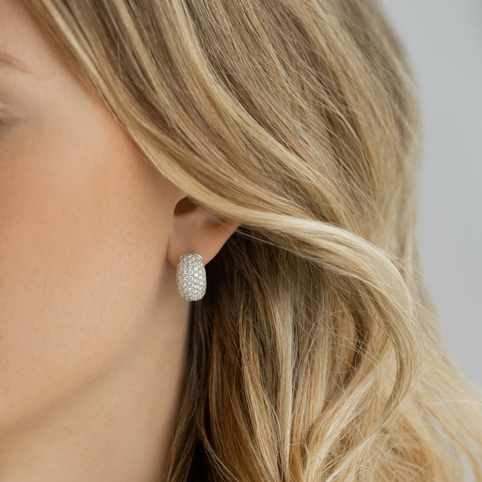 Náušnice s diamantmi Enormous Enthusiasm