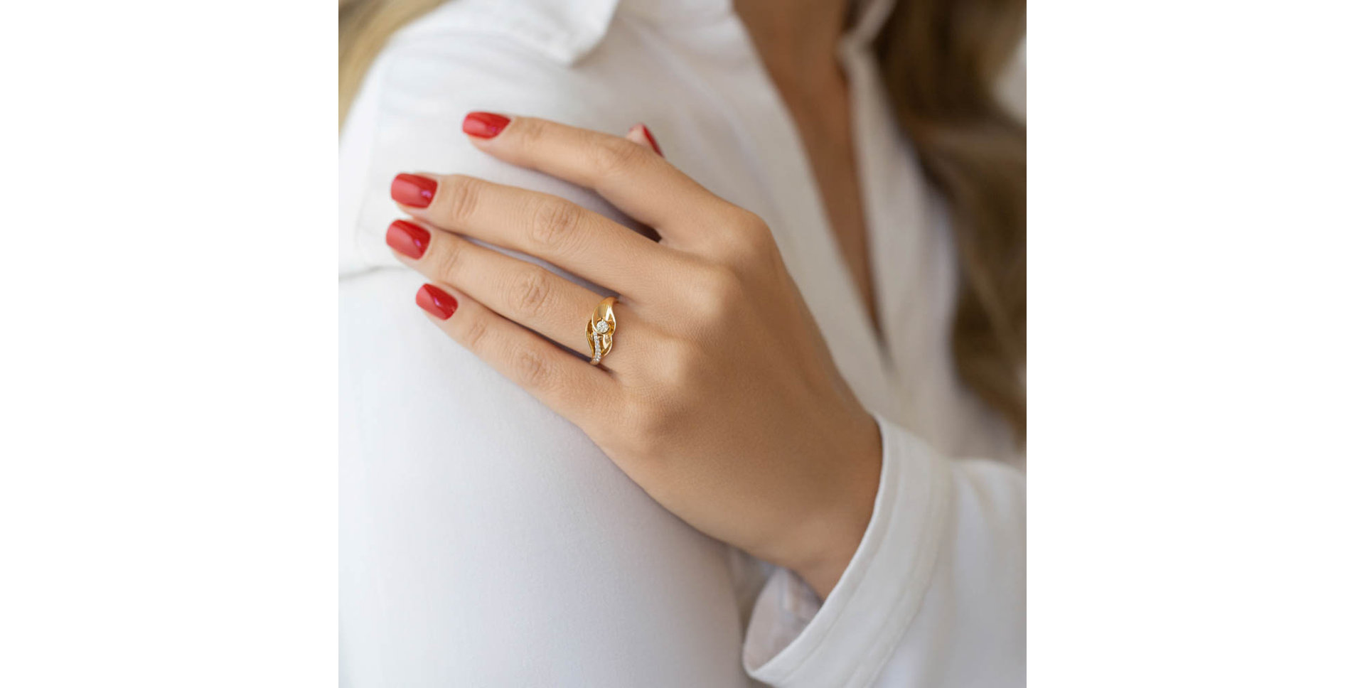 Prsteň s diamantmi Sunny Kiss