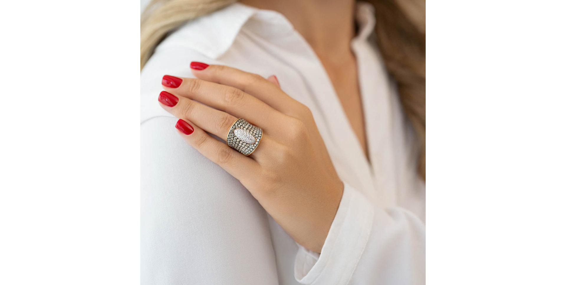 Prsteň s diamantmi Elene