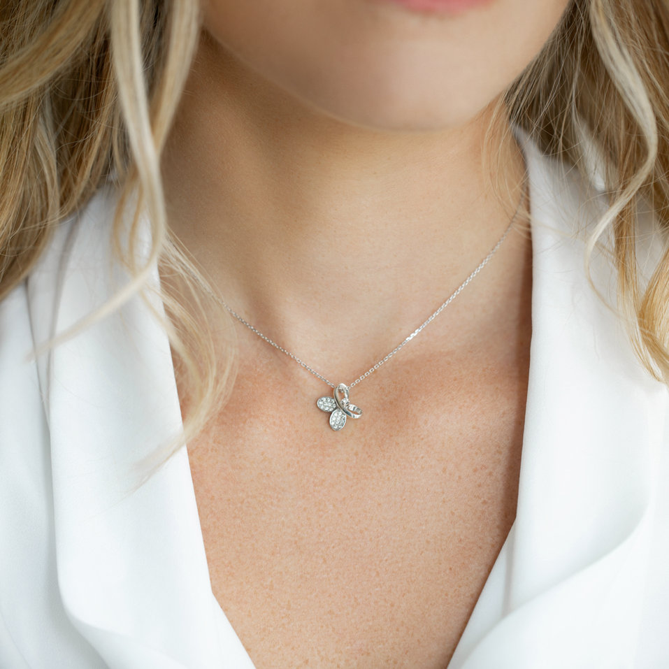 Přívěsok s diamantmi Butterfly Galaxy