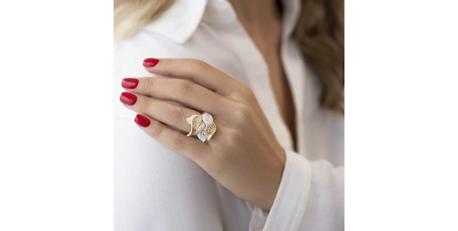 Prsteň s diamantmi Falling Dream