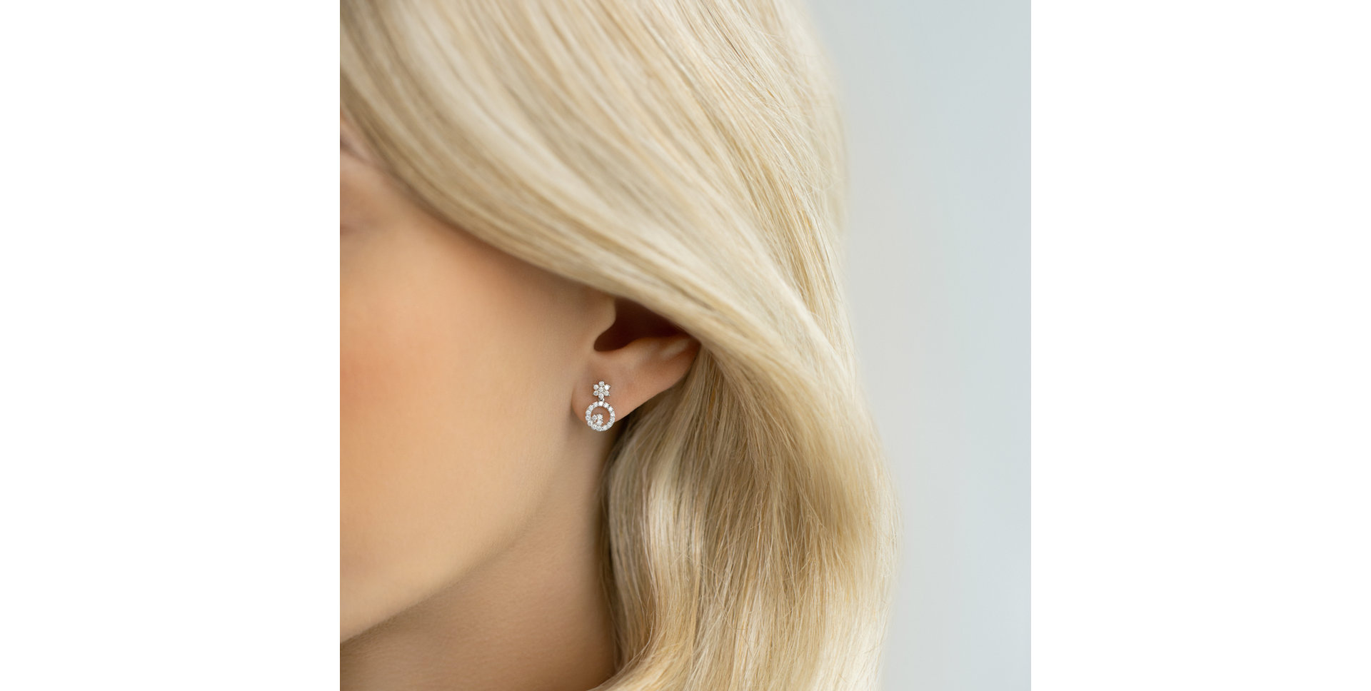 Náušnice s diamantmi Delicate Snow