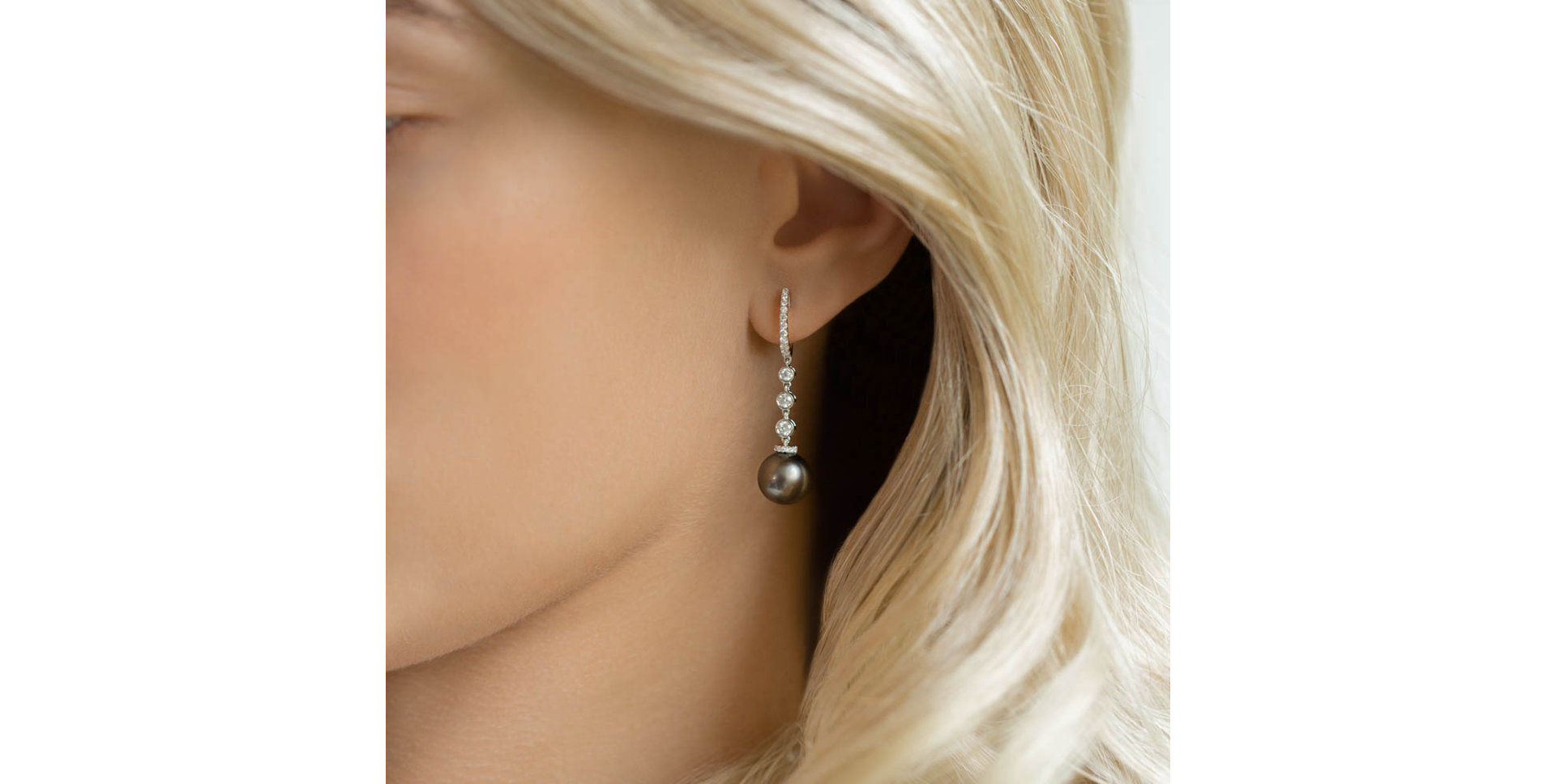 Náušnice s perlou a diamantmi Azazia